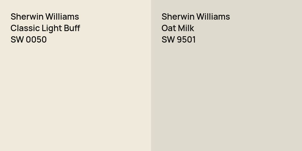 Sherwin Williams Classic Light Buff vs. Sherwin Williams Oat Milk