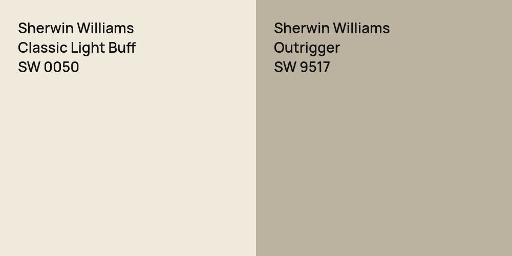 Sherwin Williams Classic Light Buff vs. Sherwin Williams Outrigger