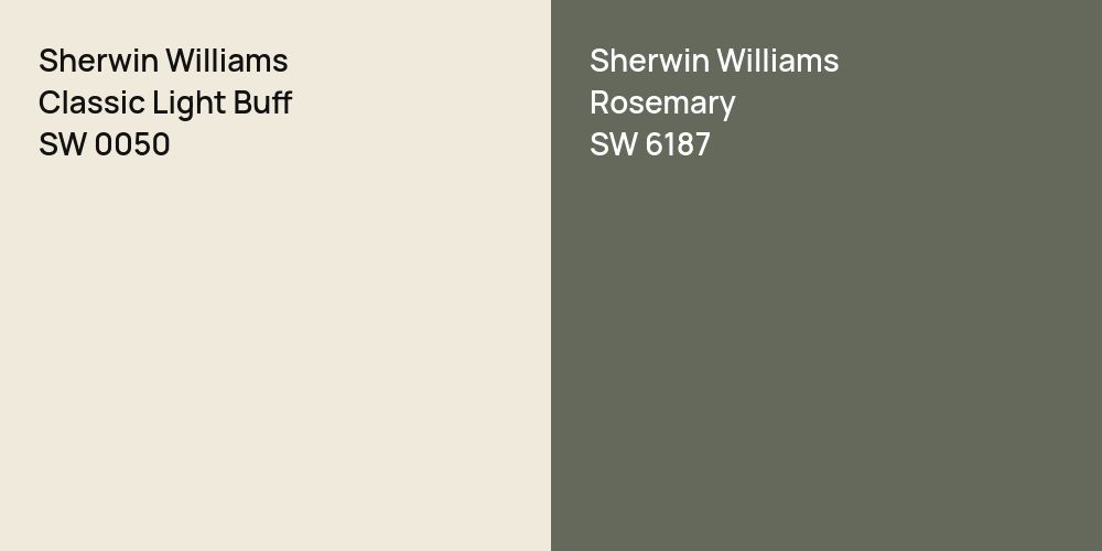 Sherwin Williams Classic Light Buff vs. Sherwin Williams Rosemary