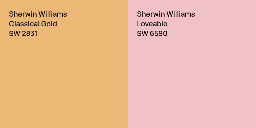 Sherwin Williams Classical Gold vs. Sherwin Williams Loveable