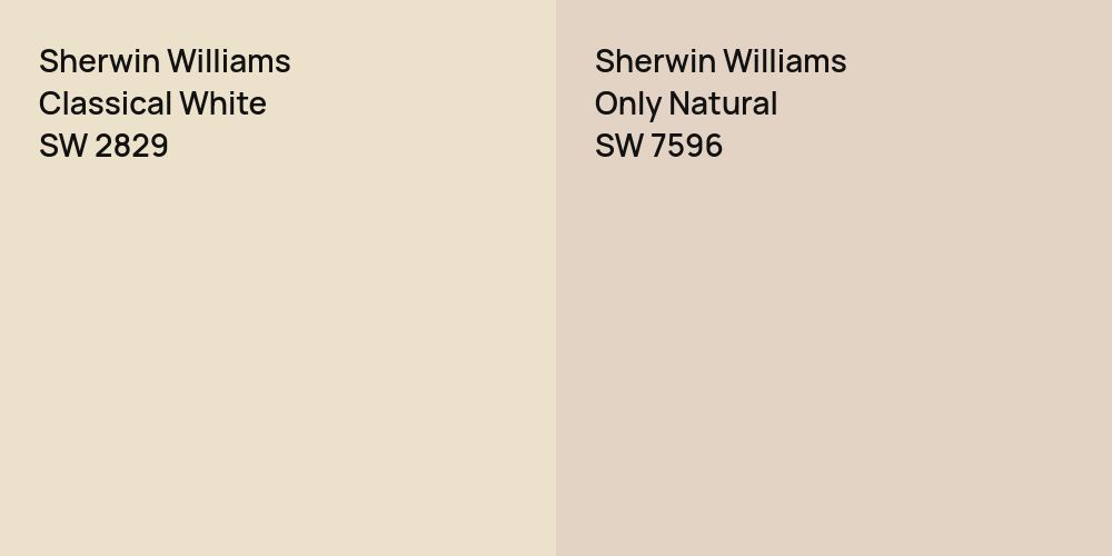 Sherwin Williams Classical White vs. Sherwin Williams Only Natural