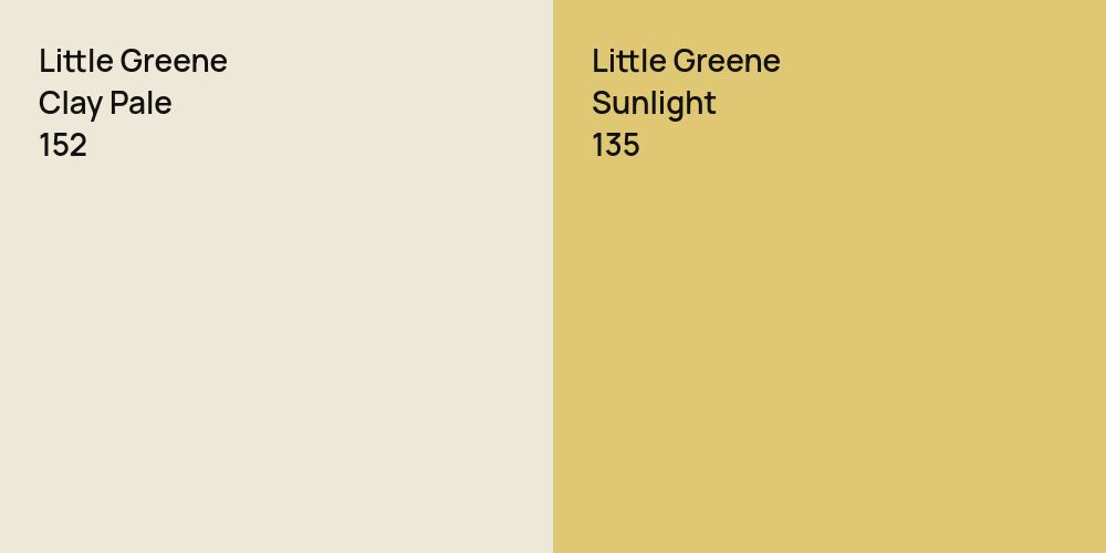 Little Greene Clay Pale vs. Little Greene Sunlight