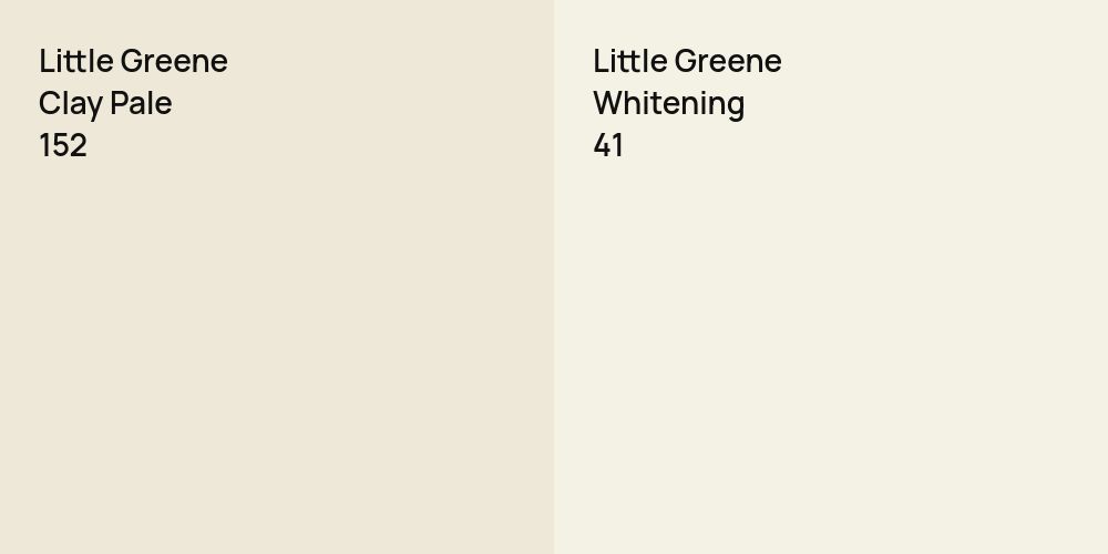 Little Greene Clay Pale vs. Little Greene Whitening