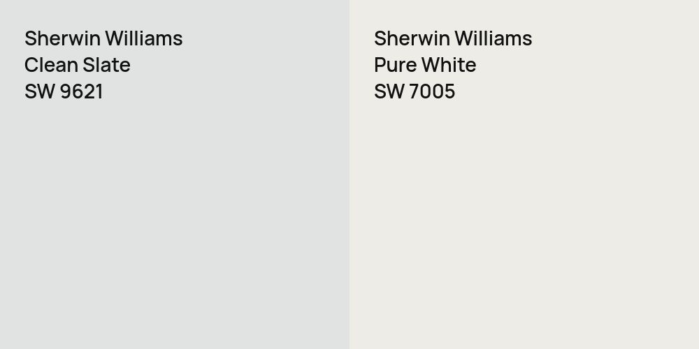 Sherwin Williams Clean Slate vs. Sherwin Williams Pure White