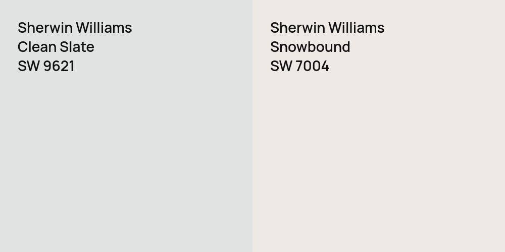 Sherwin Williams Clean Slate vs. Sherwin Williams Snowbound