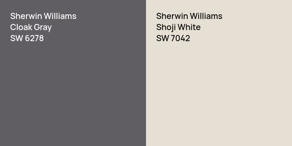 Sherwin Williams Cloak Gray vs. Sherwin Williams Shoji White