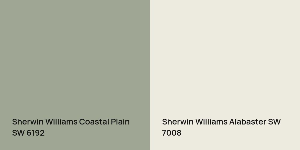 Sherwin Williams Coastal Plain vs. Sherwin Williams Alabaster