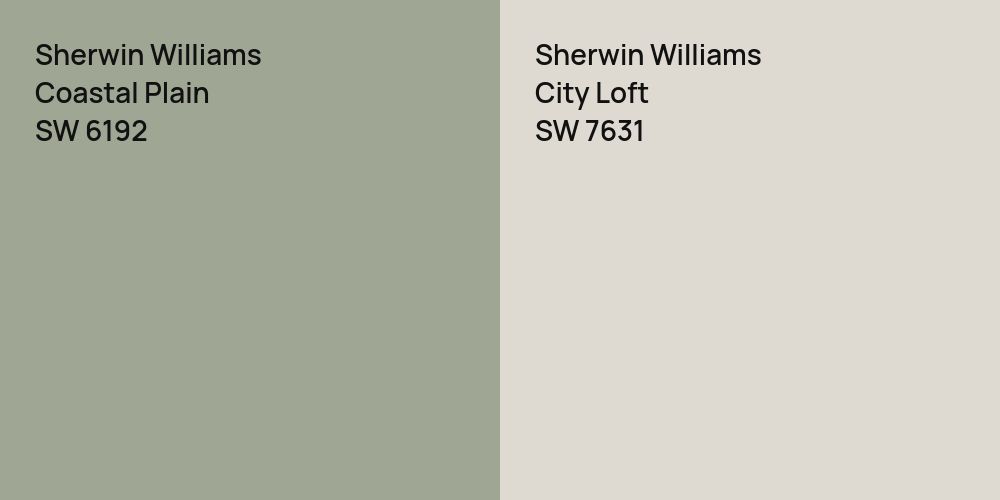 Sherwin Williams Coastal Plain vs. Sherwin Williams City Loft