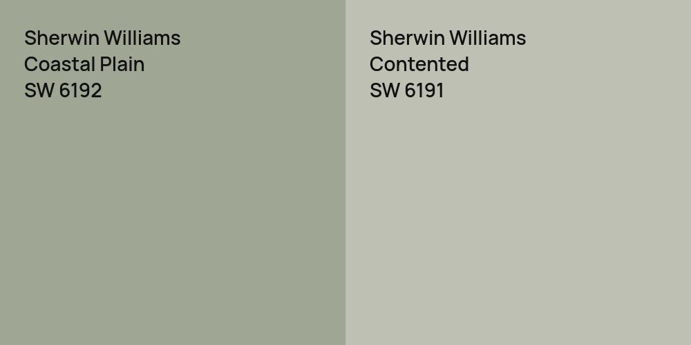 Sherwin Williams Coastal Plain vs. Sherwin Williams Contented