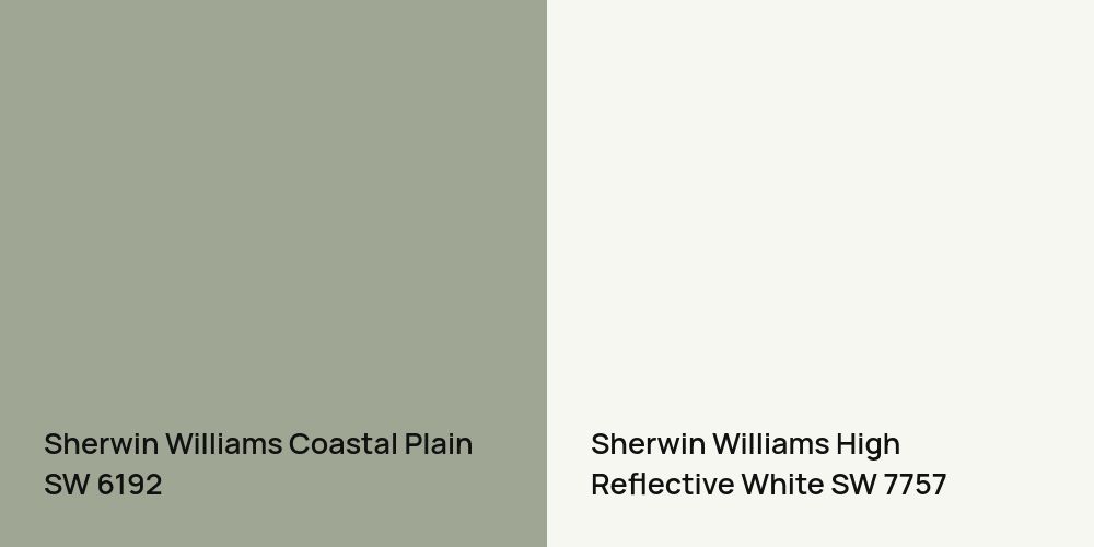 Sherwin Williams Coastal Plain vs. Sherwin Williams High Reflective White