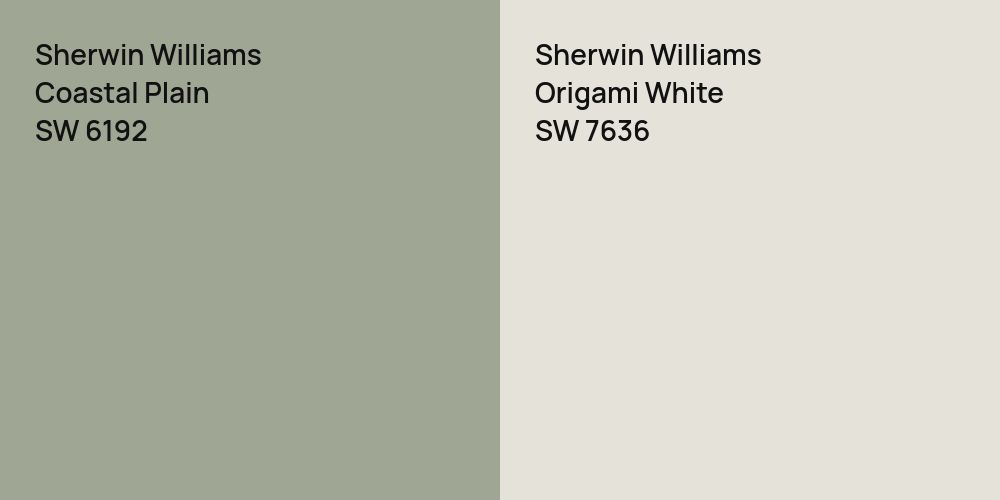 Sherwin Williams Coastal Plain vs. Sherwin Williams Origami White