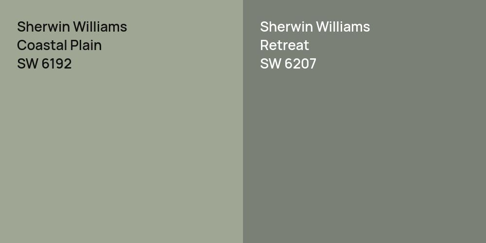 Sherwin Williams Coastal Plain vs. Sherwin Williams Retreat