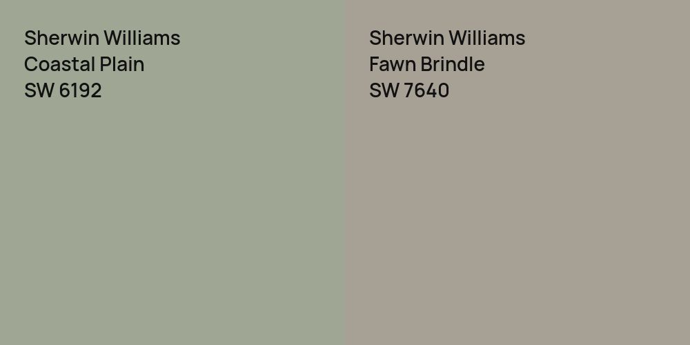 Sherwin Williams Coastal Plain vs. Sherwin Williams Fawn Brindle