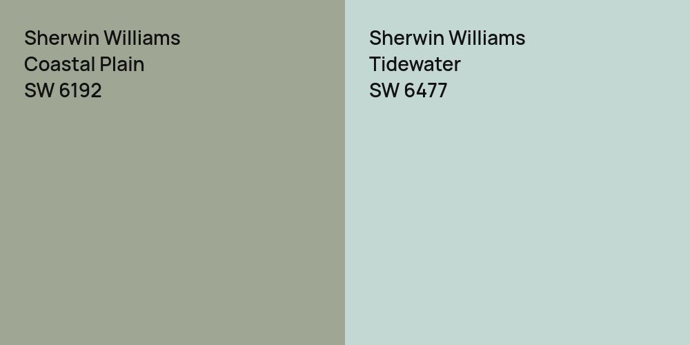 Sherwin Williams Coastal Plain vs. Sherwin Williams Tidewater