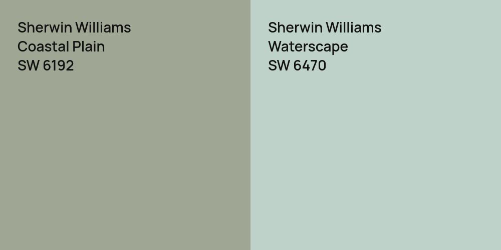 Sherwin Williams Coastal Plain vs. Sherwin Williams Waterscape