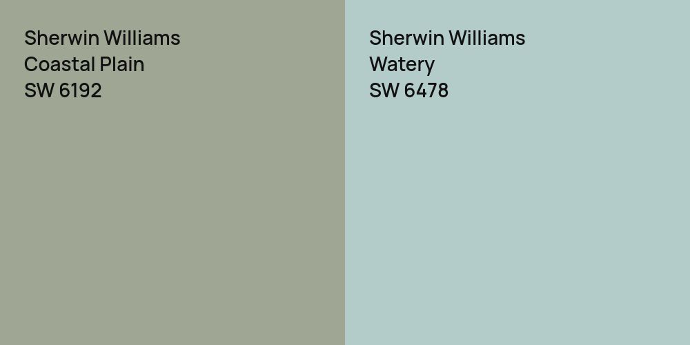 Sherwin Williams Coastal Plain vs. Sherwin Williams Watery