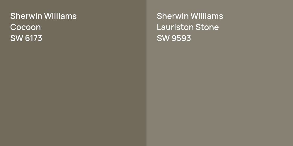 Sherwin Williams Cocoon vs. Sherwin Williams Lauriston Stone