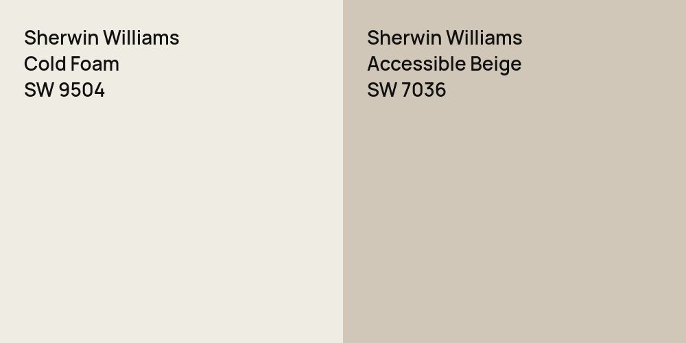 Sherwin Williams Cold Foam vs. Sherwin Williams Accessible Beige