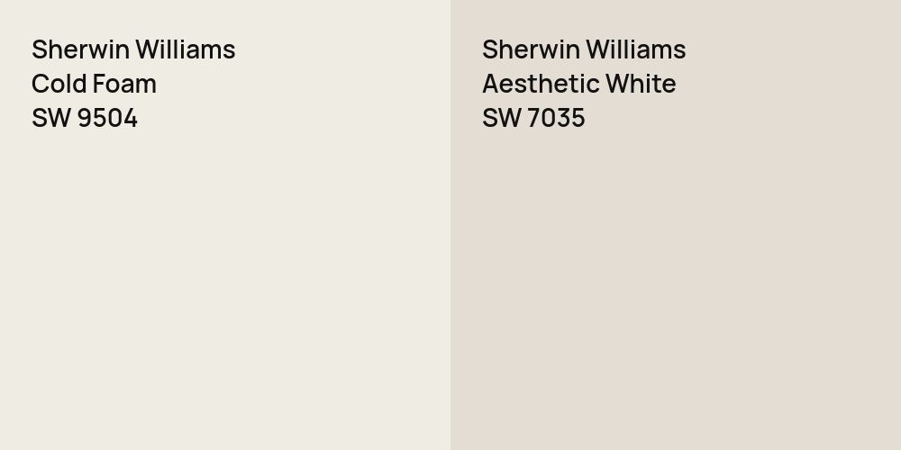 Sherwin Williams Cold Foam vs. Sherwin Williams Aesthetic White