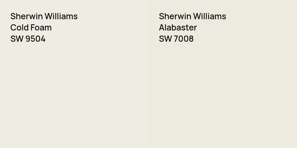 Sherwin Williams Cold Foam vs. Sherwin Williams Alabaster