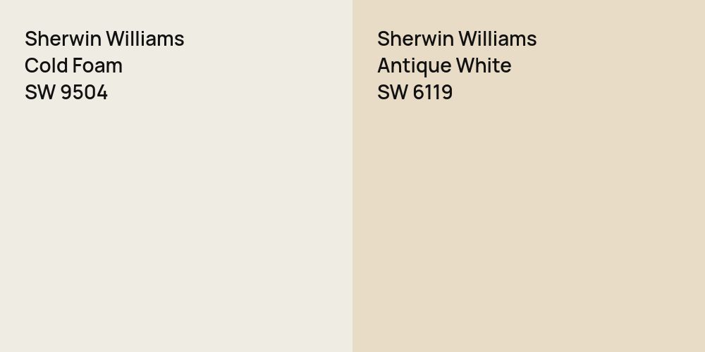 Sherwin Williams Cold Foam vs. Sherwin Williams Antique White