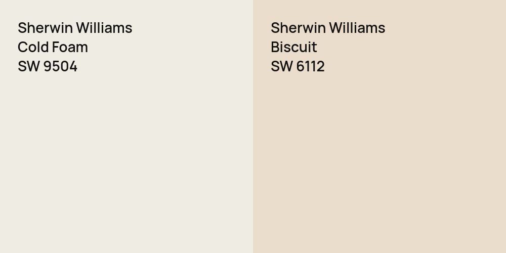 Sherwin Williams Cold Foam vs. Sherwin Williams Biscuit