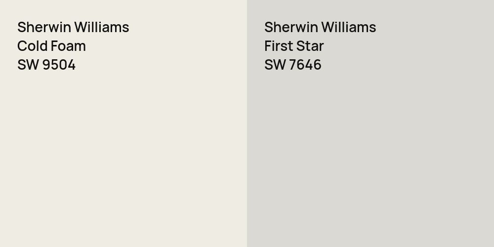 Sherwin Williams Cold Foam vs. Sherwin Williams First Star