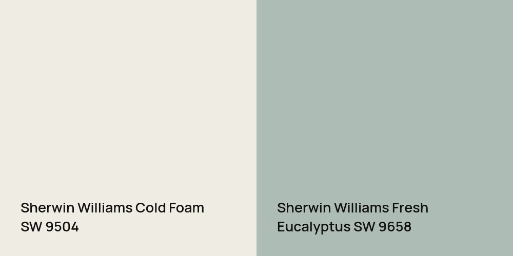 Sherwin Williams Cold Foam vs. Sherwin Williams Fresh Eucalyptus