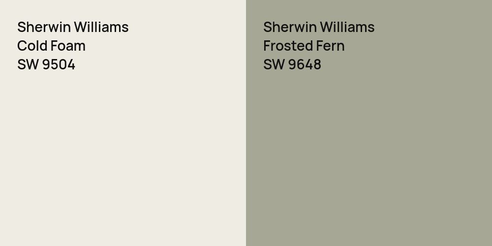 Sherwin Williams Cold Foam vs. Sherwin Williams Frosted Fern