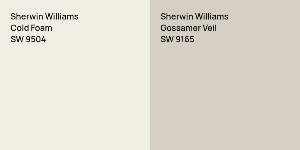 Sherwin Williams Cold Foam vs. Sherwin Williams Gossamer Veil