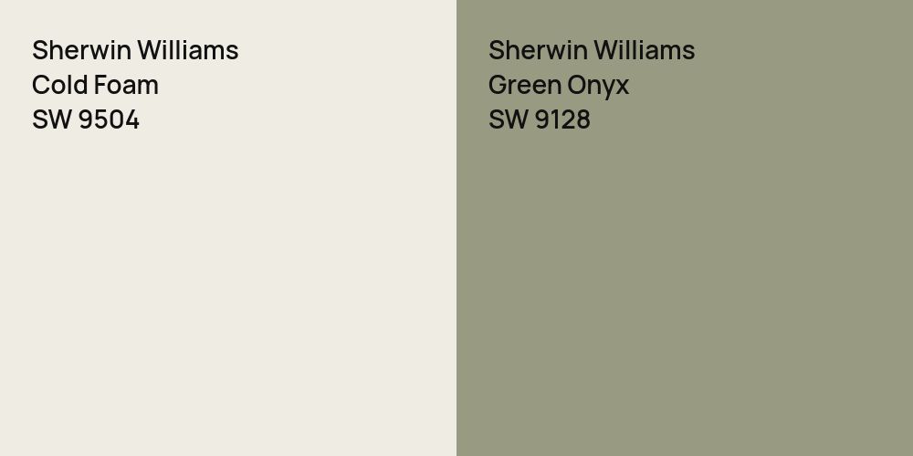 Sherwin Williams Cold Foam vs. Sherwin Williams Green Onyx