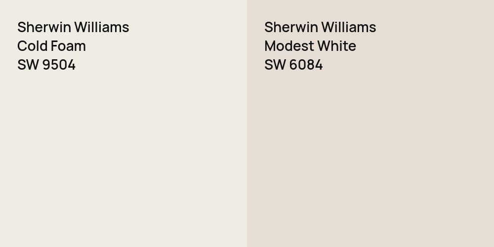 Sherwin Williams Cold Foam vs. Sherwin Williams Modest White