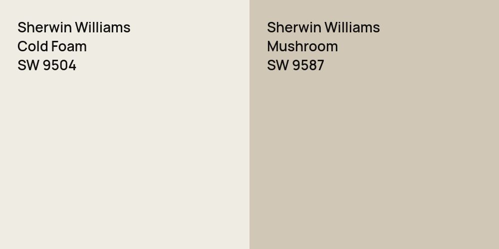 Sherwin Williams Cold Foam vs. Sherwin Williams Mushroom