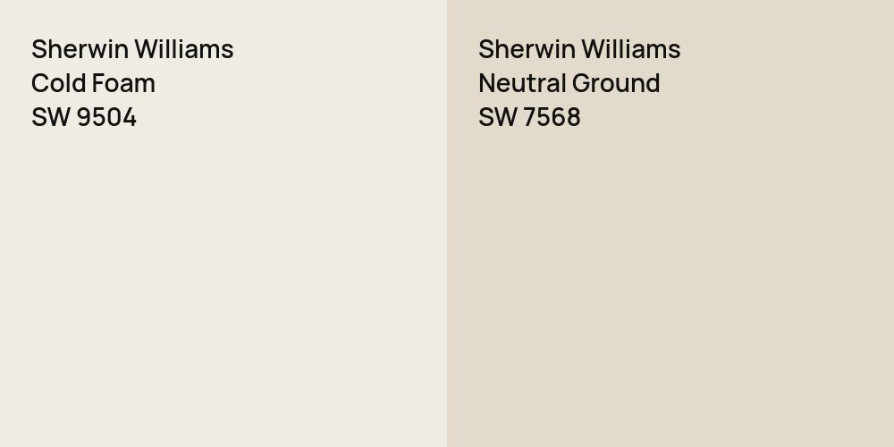 Sherwin Williams Cold Foam vs. Sherwin Williams Neutral Ground