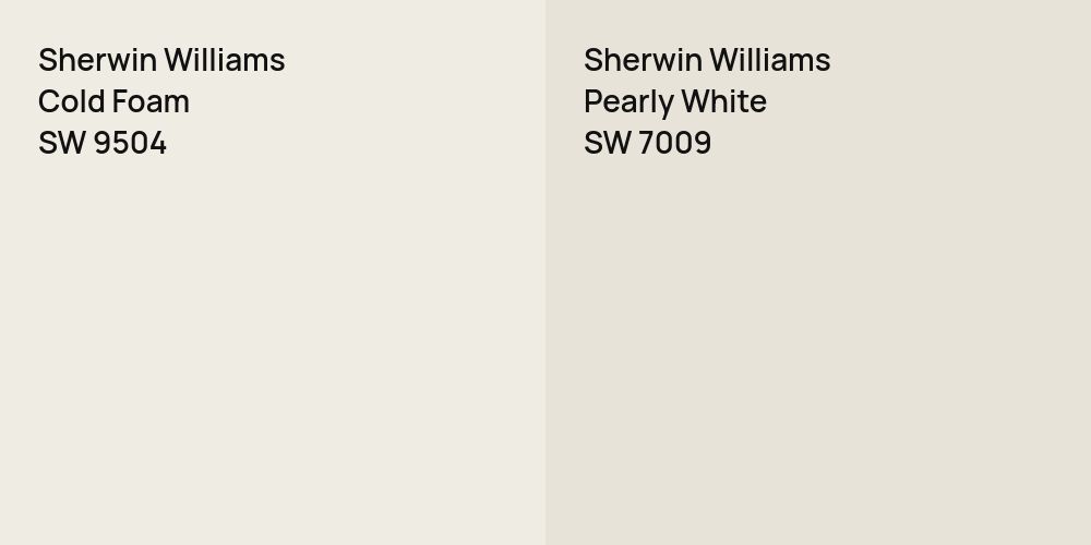 Sherwin Williams Cold Foam vs. Sherwin Williams Pearly White