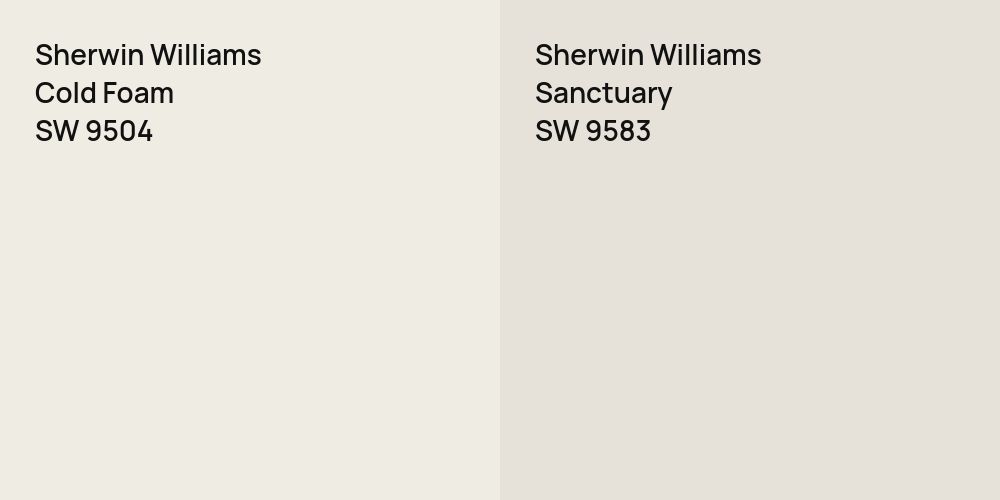 Sherwin Williams Cold Foam vs. Sherwin Williams Sanctuary