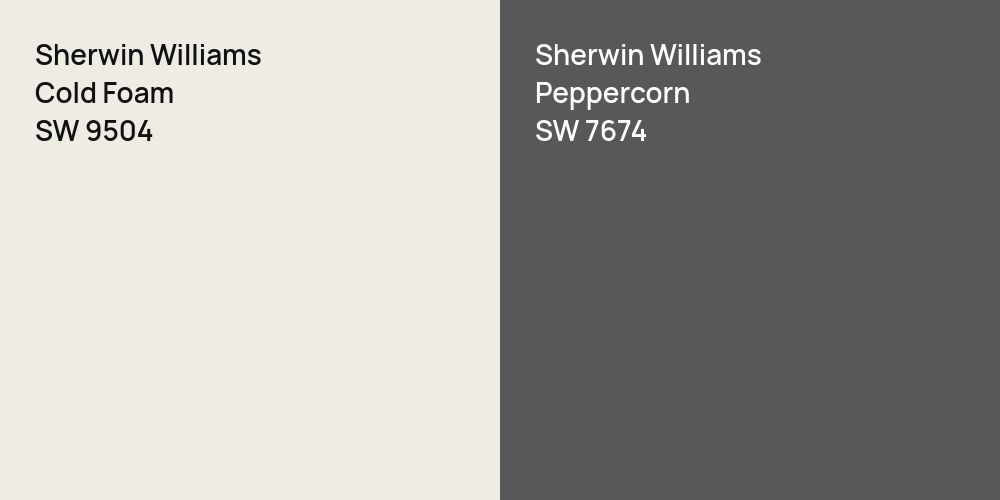 Sherwin Williams Cold Foam vs. Sherwin Williams Peppercorn