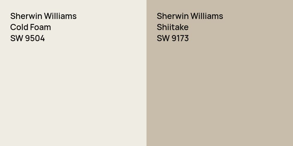 Sherwin Williams Cold Foam vs. Sherwin Williams Shiitake