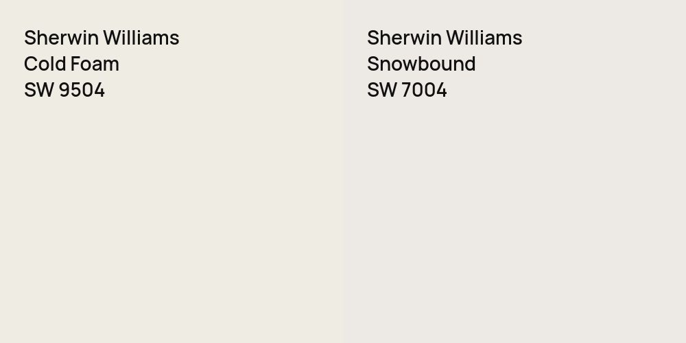 Sherwin Williams Cold Foam vs. Sherwin Williams Snowbound