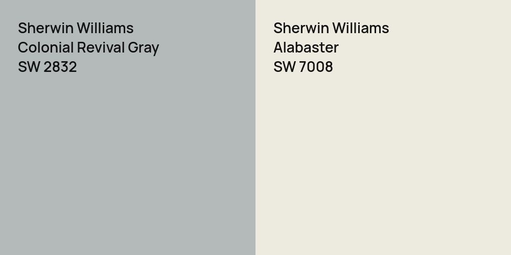 Sherwin Williams Colonial Revival Gray vs. Sherwin Williams Alabaster