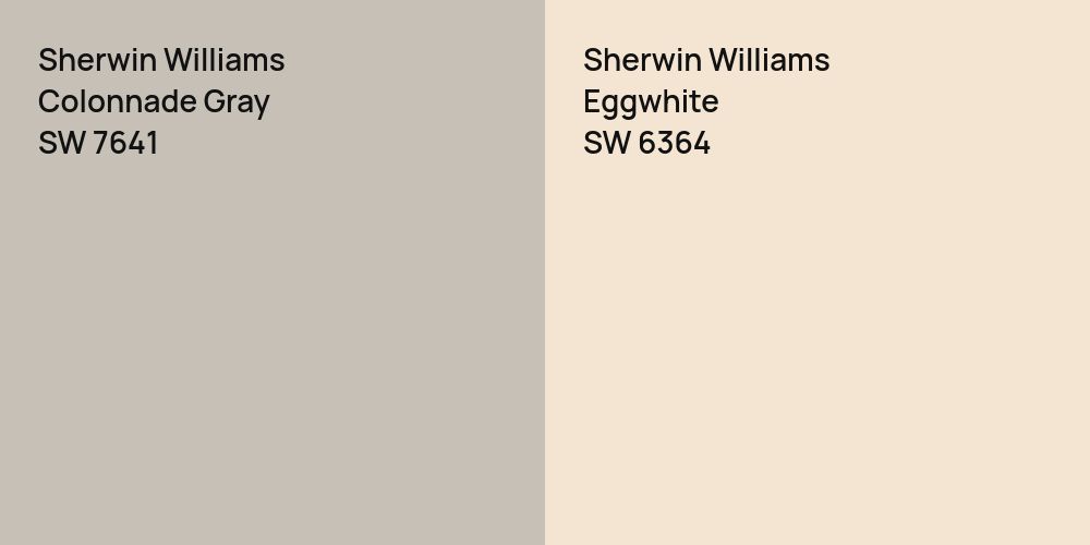 Sherwin Williams Colonnade Gray vs. Sherwin Williams Eggwhite