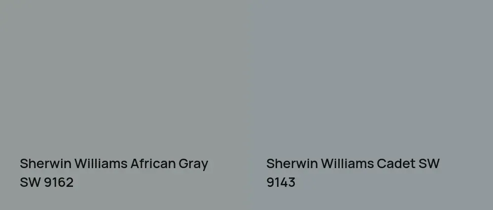 Sherwin Williams African Gray SW 9162 vs Sherwin Williams Cadet SW 9143