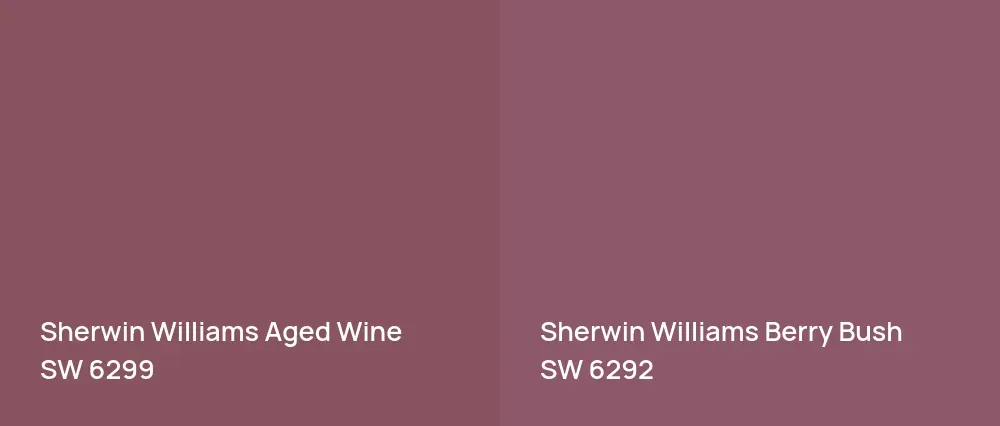 Sherwin Williams Aged Wine SW 6299 vs Sherwin Williams Berry Bush SW 6292