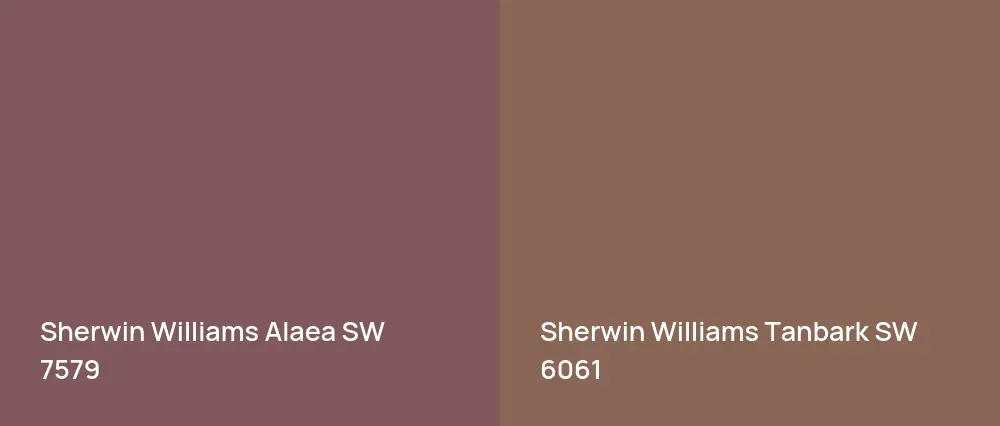 Sherwin Williams Alaea SW 7579 vs Sherwin Williams Tanbark SW 6061