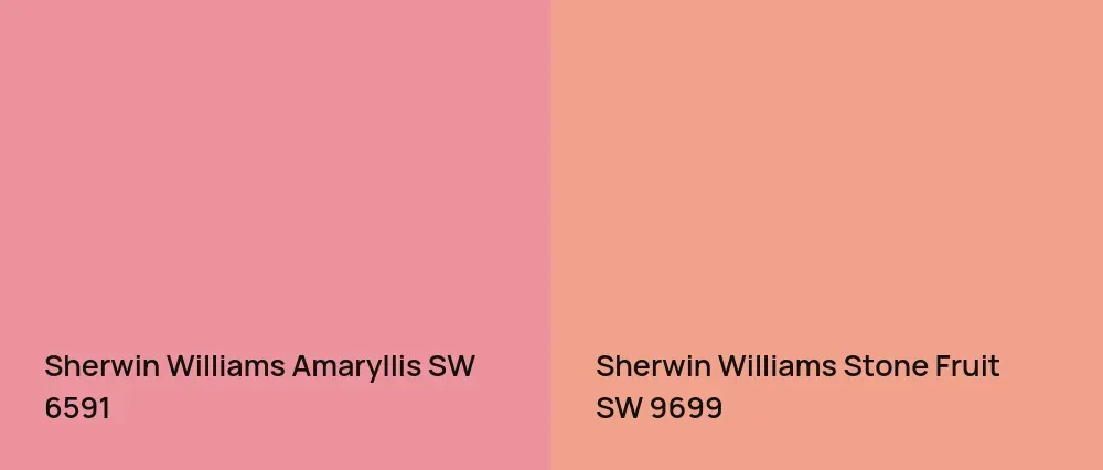 Sherwin Williams Amaryllis SW 6591 vs Sherwin Williams Stone Fruit SW 9699