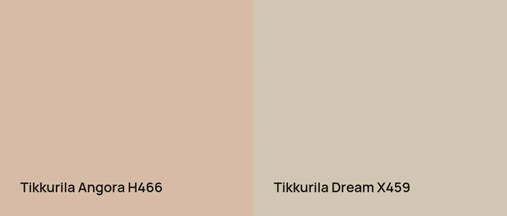 Tikkurila Angora H466 vs Tikkurila Dream X459