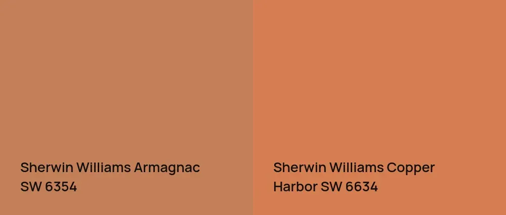 Sherwin Williams Armagnac SW 6354 vs Sherwin Williams Copper Harbor SW 6634