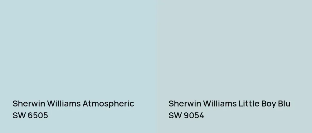 Sherwin Williams Atmospheric SW 6505 vs Sherwin Williams Little Boy Blu SW 9054
