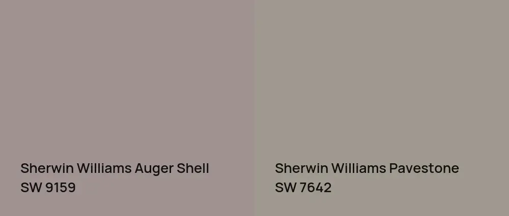 Sherwin Williams Auger Shell SW 9159 vs Sherwin Williams Pavestone SW 7642