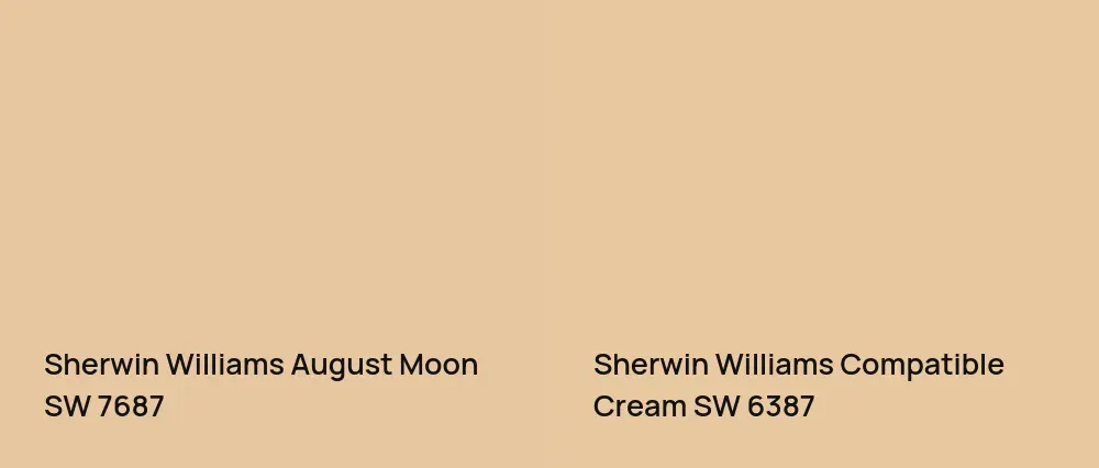 Sherwin Williams August Moon SW 7687 vs Sherwin Williams Compatible Cream SW 6387